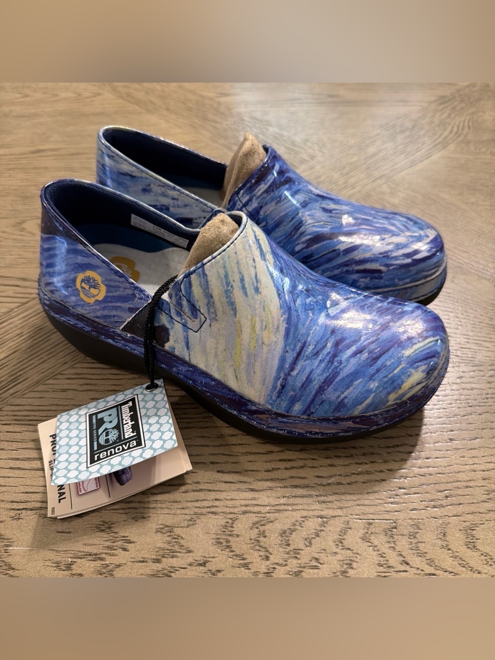 Timberland Van Gogh Starry Night Blue Slip-On Shoes Size 5.5